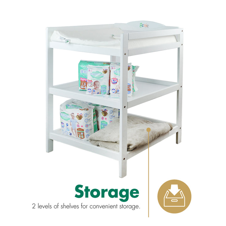Shelves Storage Baby Changing Station Table