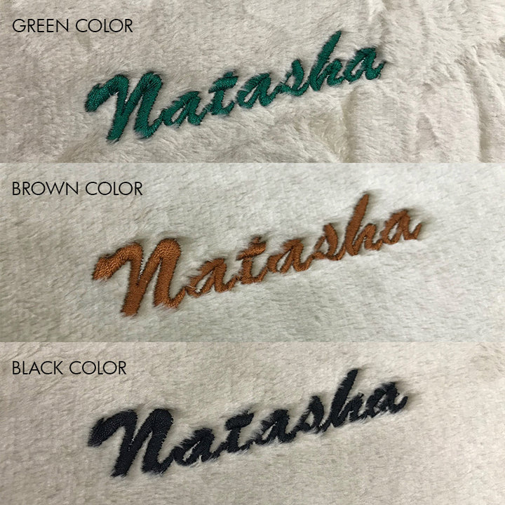 Name Embroidery on blanket