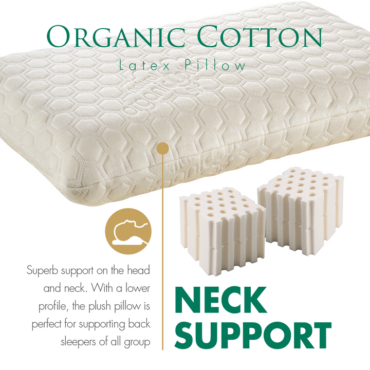 cotton latex pillow with neck support