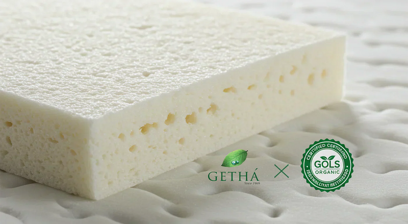 Getha latex mattress certified by GOLS for organic and sustainable production