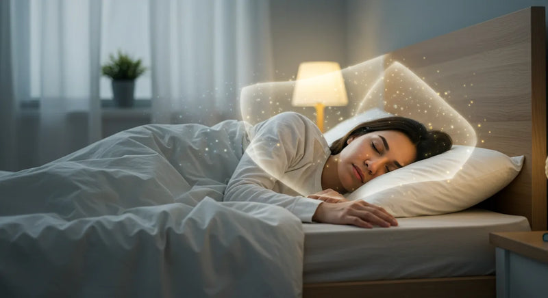 Soundly sleeping woman shows how rest rejuvenates and boosts immunity