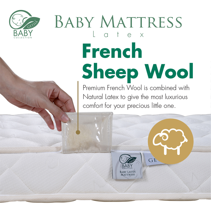 French Sheep Wool baby mattress