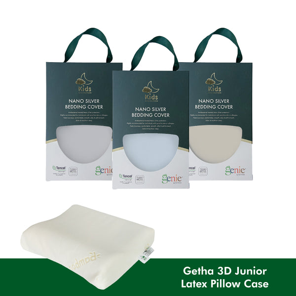 Getha 3D Junior Pillow Case - Tencel Nano Silver Fabric (XS)