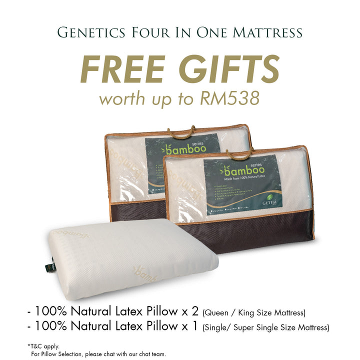 Free Gifts worth RM538 Getha Genetics Four In One Mattress
