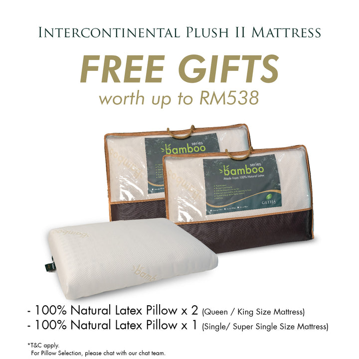 Free Gifts worth RM538 Getha Intercontinental Plush II Mattress