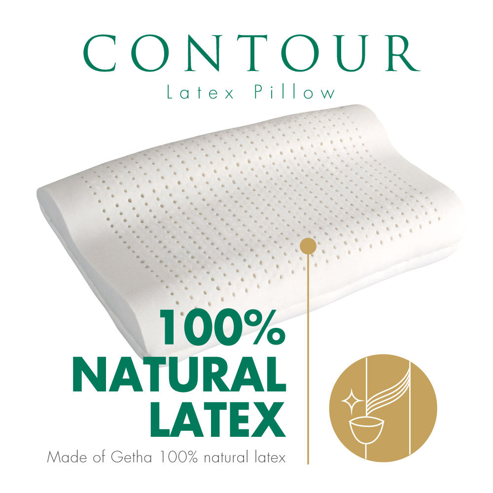 Getha Contour Latex Pillow (Cotton Fabric / Tencel Fabric)