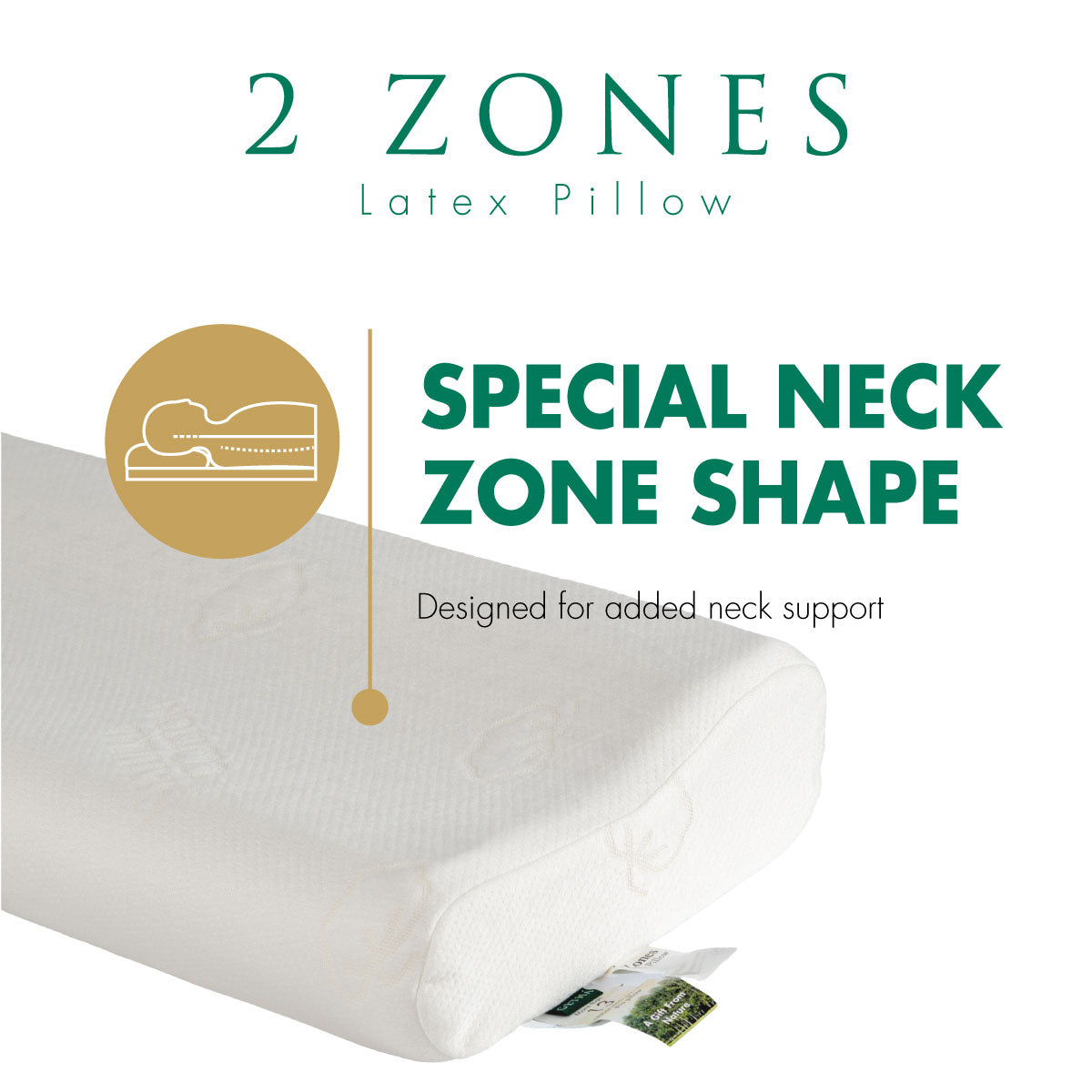 Getha 2 Zone Latex Pillow (Cotton Fabric / Tencel Fabric)