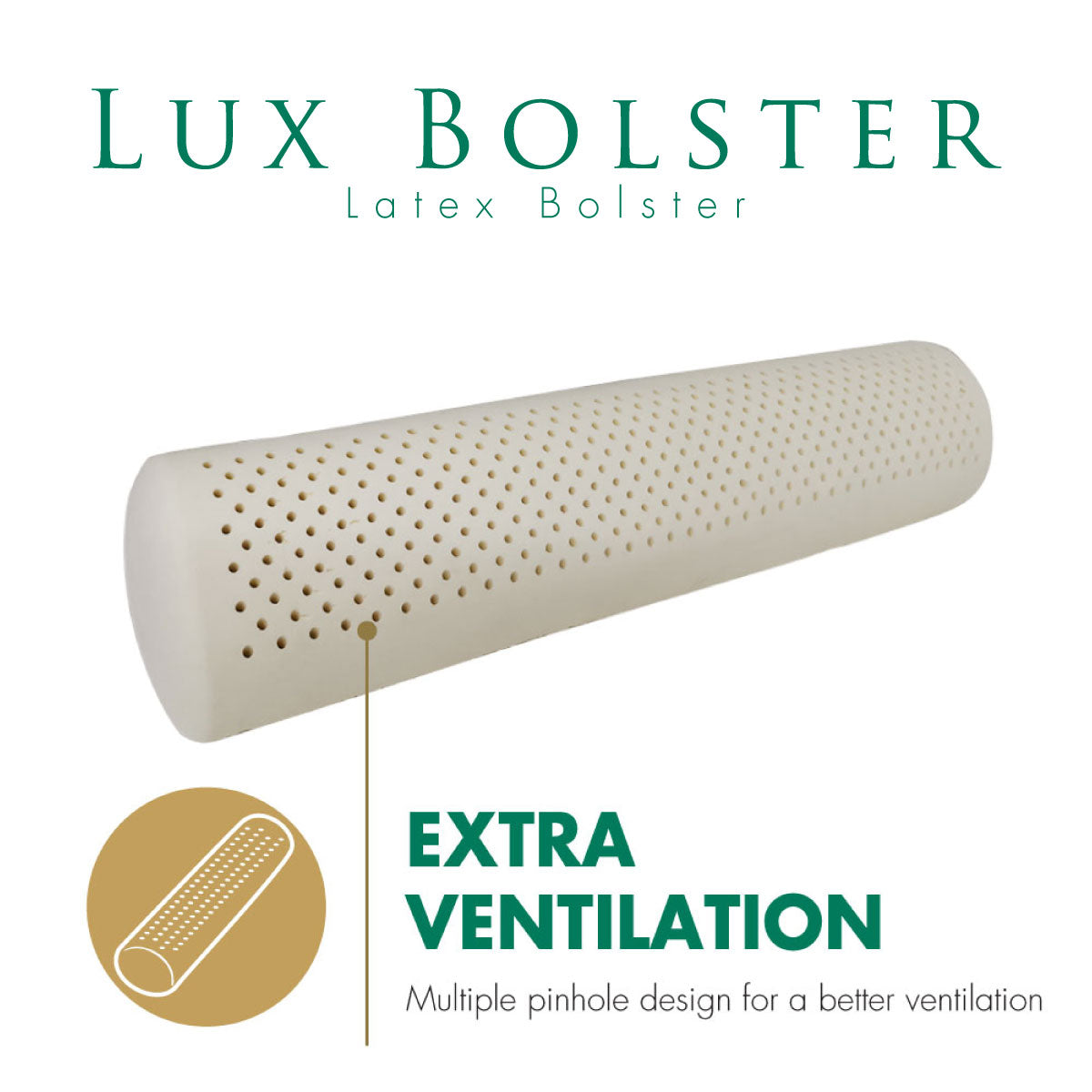 Getha Lux Bolster (100% Natural Latex Bolster)