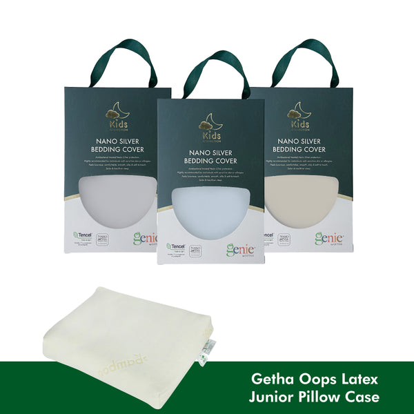 Getha Oops Junior Pillow Case - Tencel Nano Silver Fabric (S)