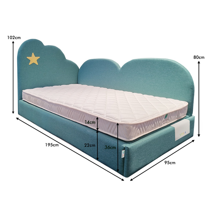 Twinkle Star Kid Bedframe size