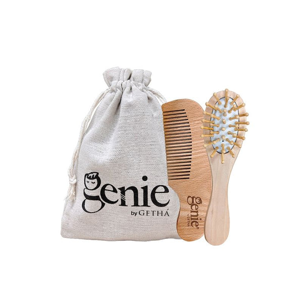 Genie Wooden Comb & Brush Set