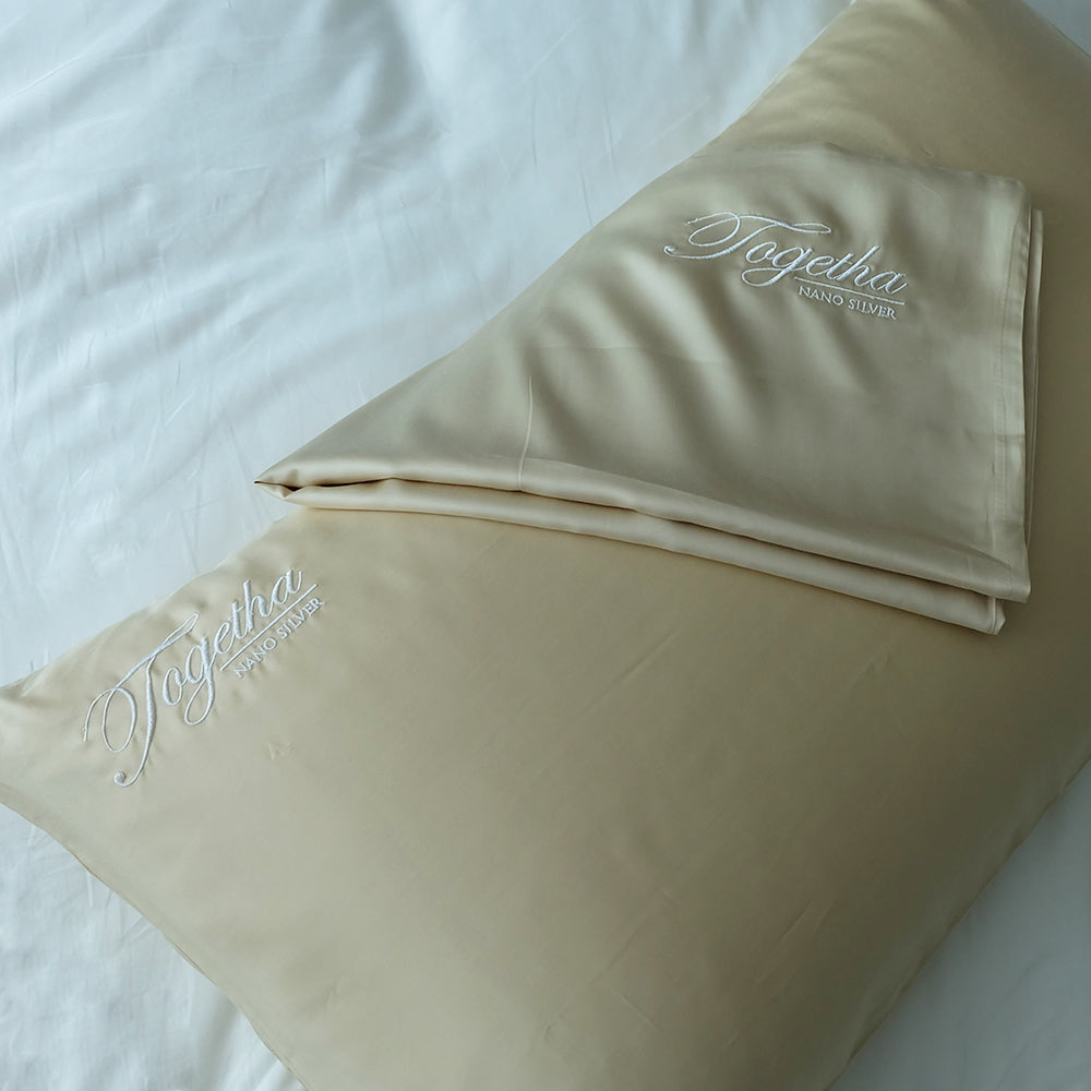 Tencel Nano Silver Antibacterial Adult Champagne Color Pillowcase