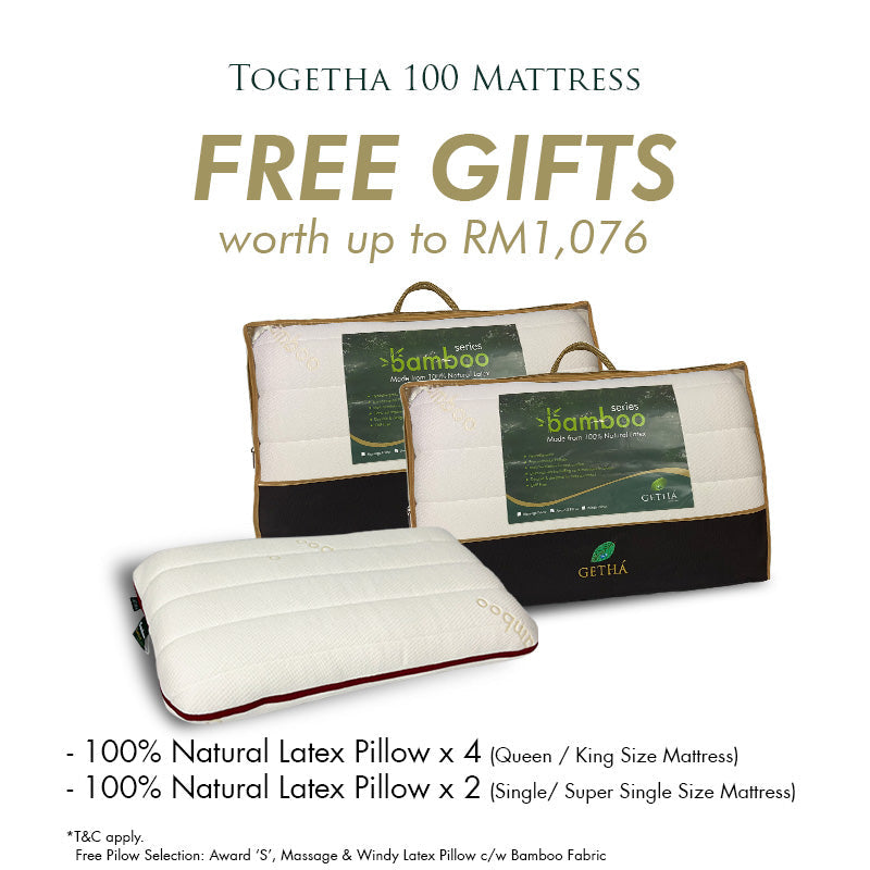 Free Gifts worth RM1,076 Getha Togetha 100 Luxury Mattress