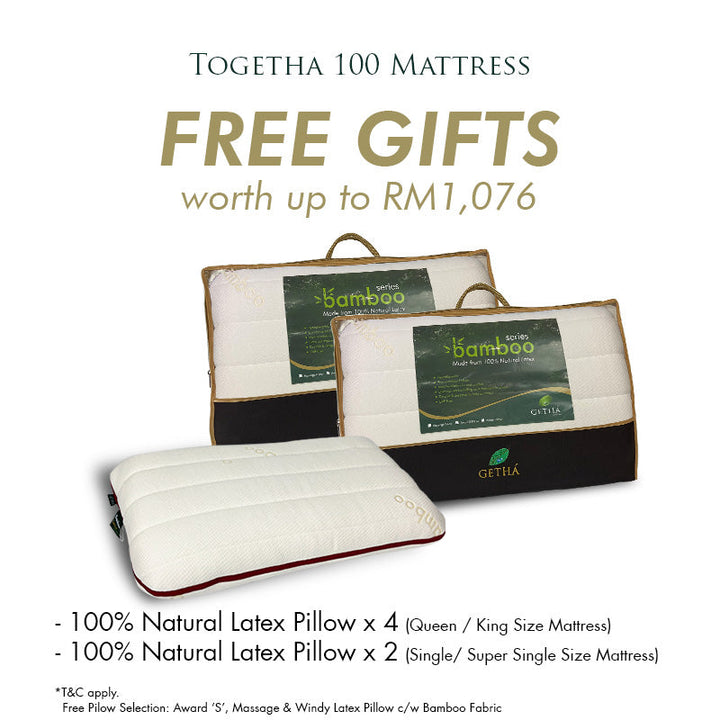 Free Gifts worth RM1,076 Getha Togetha 100 Luxury Mattress