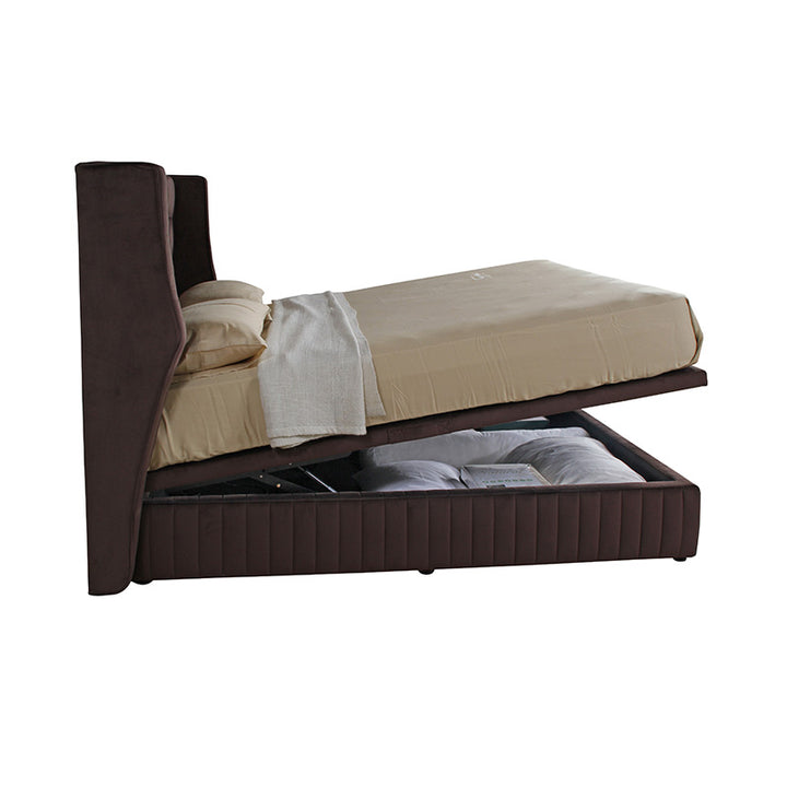 Automatic Leaf Bed Frame with storage brown