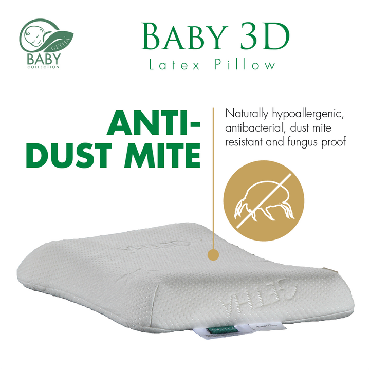 Anti-dust Mite Baby 3D Latex Pillow