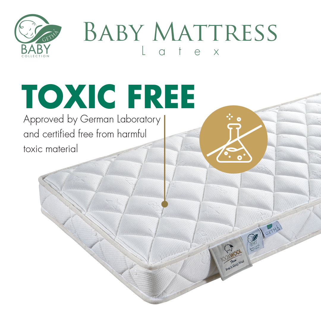 Getha Baby Latex Mattress 100 Natural With French Wool Padding