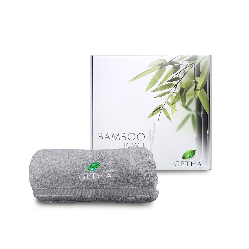 Grey color bamboo towel