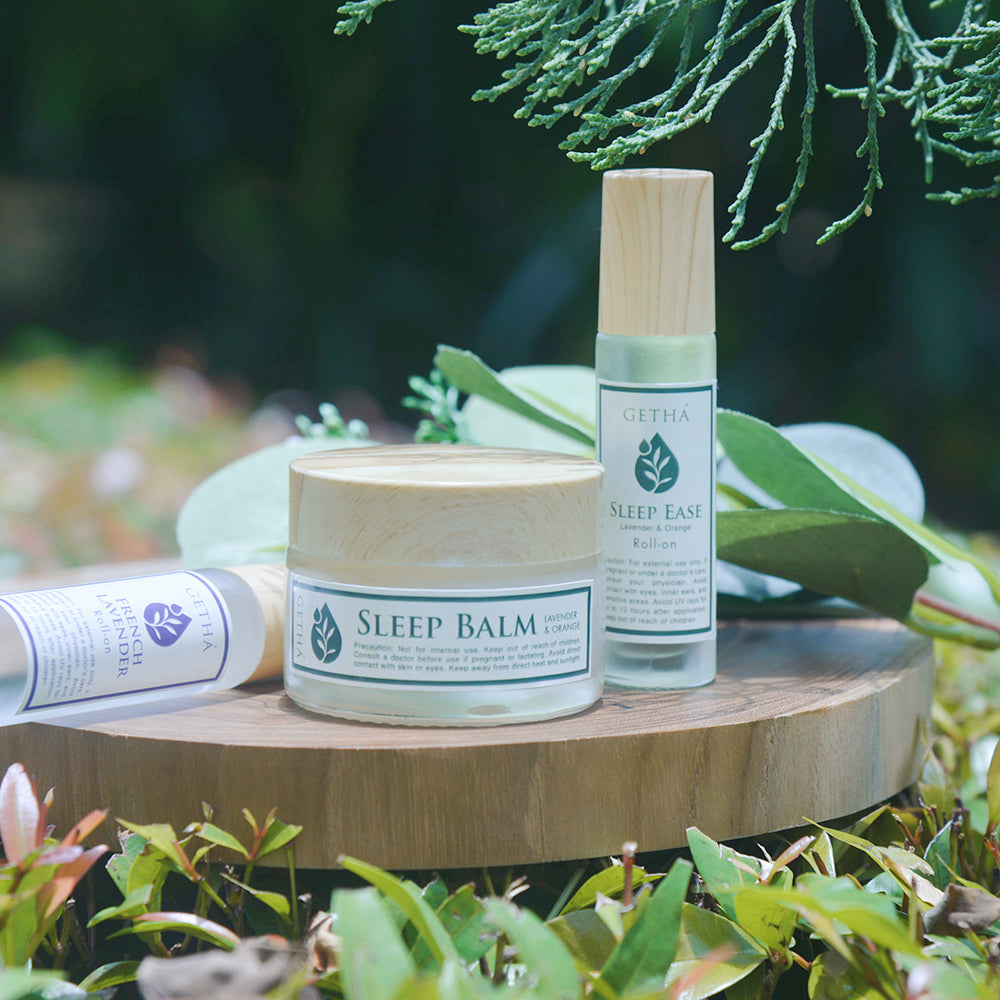 Beauty Sleep Set includes Sleep Balm, Lavender Roll on & Sleep Ease Roll On