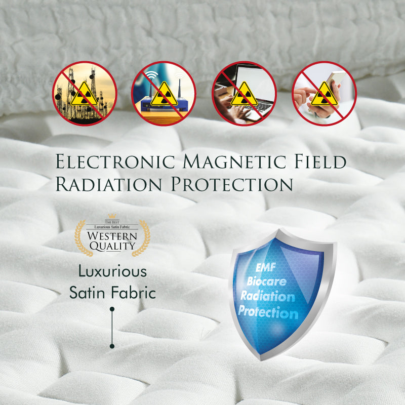 EMF Radiation Protection Satin Fabric Getha Compass Gold 100 Mattress