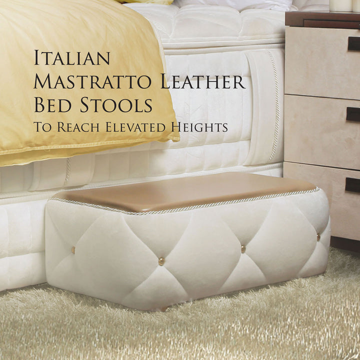 Italian Leather Bed Stools