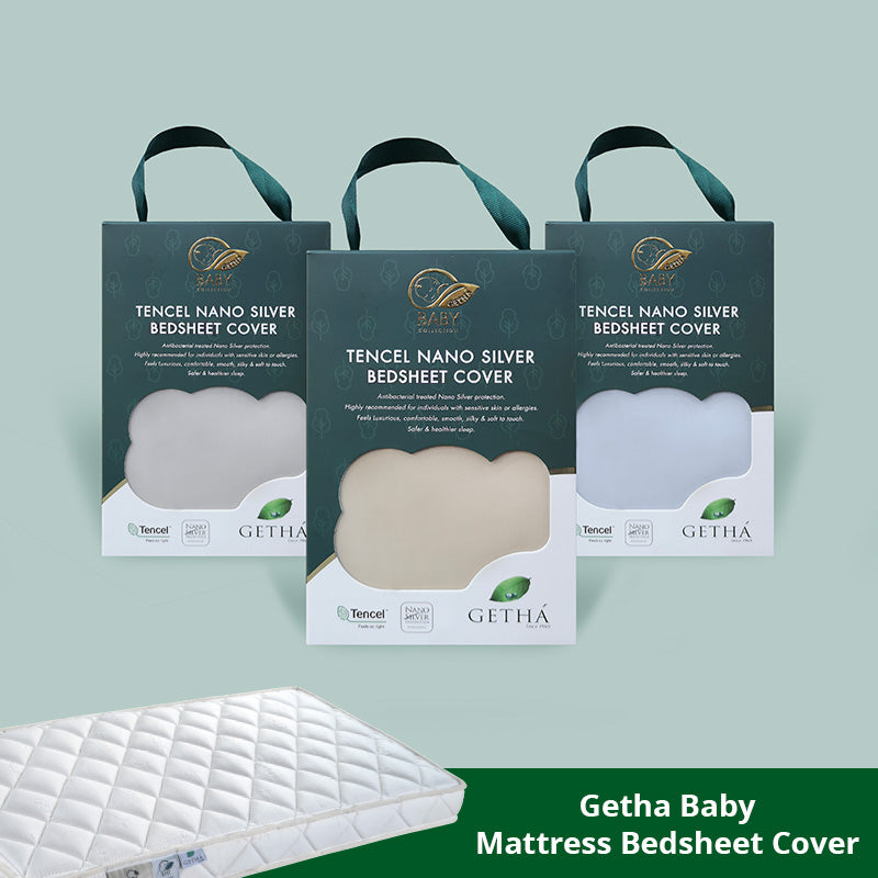 Getha Tencel Nano Silver Baby Bedsheet Cover
