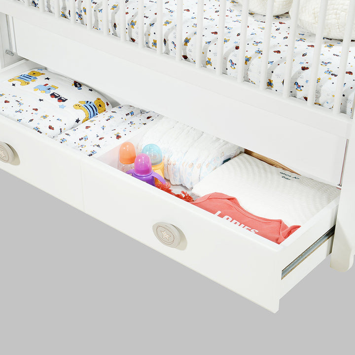 TRIO Baby Cot with Storage Drawers