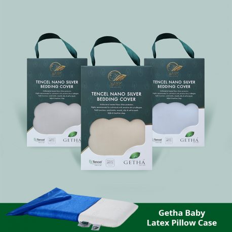 Getha Baby Latex Pillow Case - TENCEL™ Nano Silver Fabric