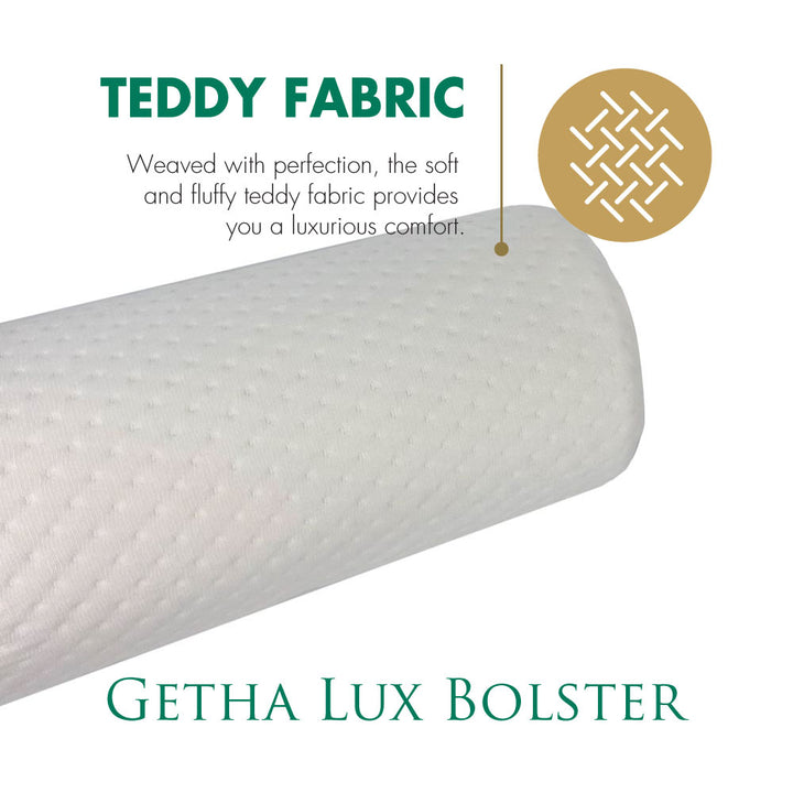 Soft Fluffy Teddy Fabric Getha Latex Bolster