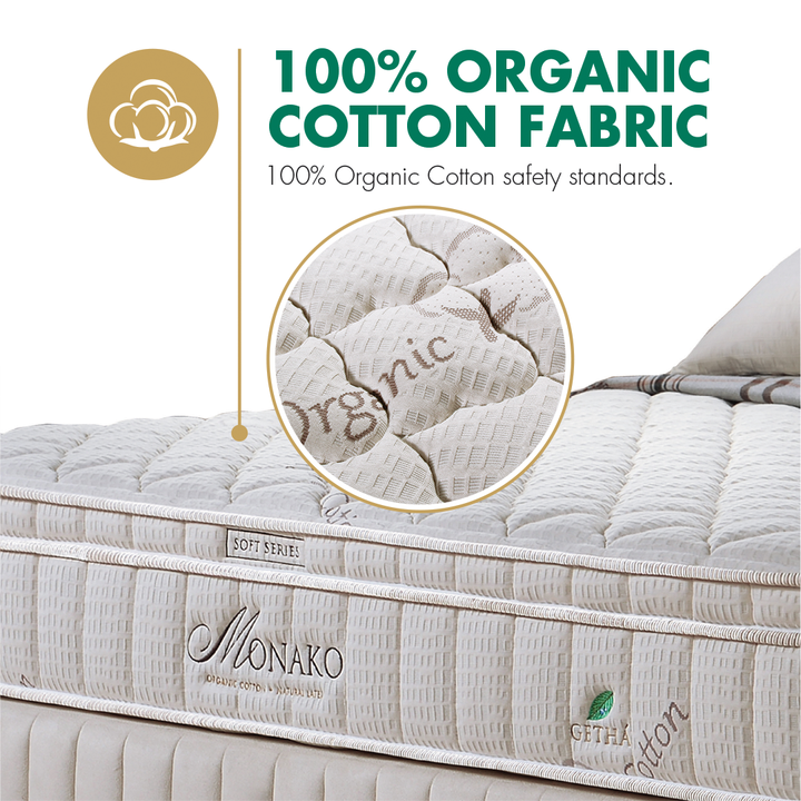 100% Organic Cotton Fabric Monako Mattress