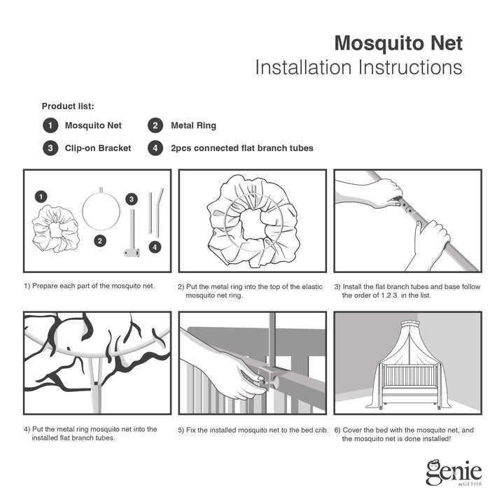 Genie Baby Mosquito Net Installation Instructions