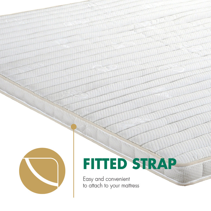 Fitted strap easy attach to mattress