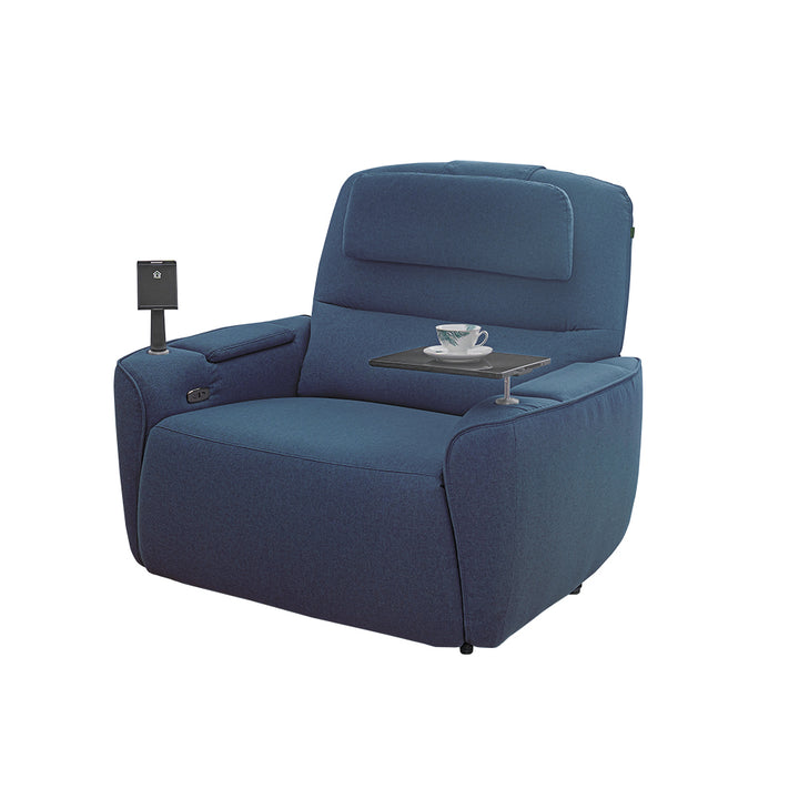 Recliner Chair with Full Fabric and Radiation Protection Denim Blue Color