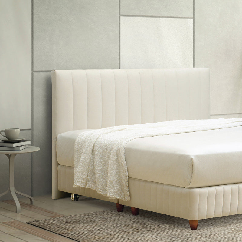 V6 Headboard with velvety fabric