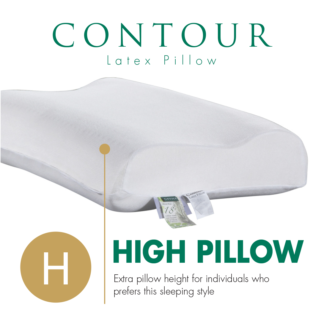 High Pillow Contour Latex Pillow