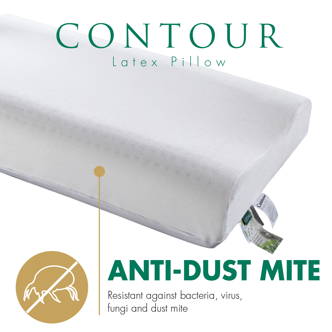 Getha Anti Dust Mite Contour Latex Pillow