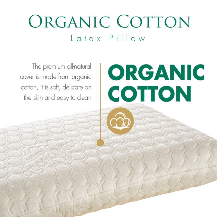 premium organic cotton cover latex pillow