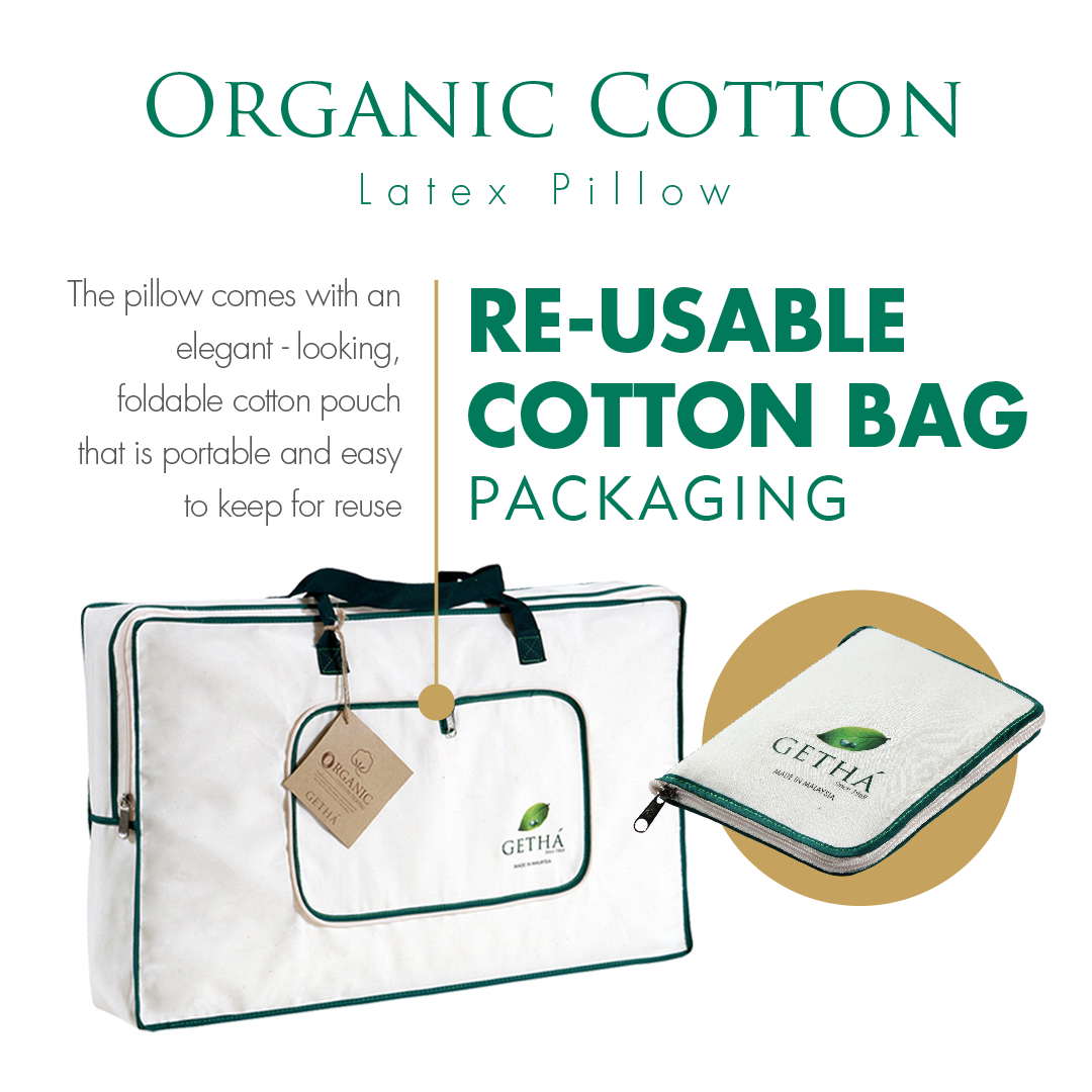 organic cotton latex pillow packaging