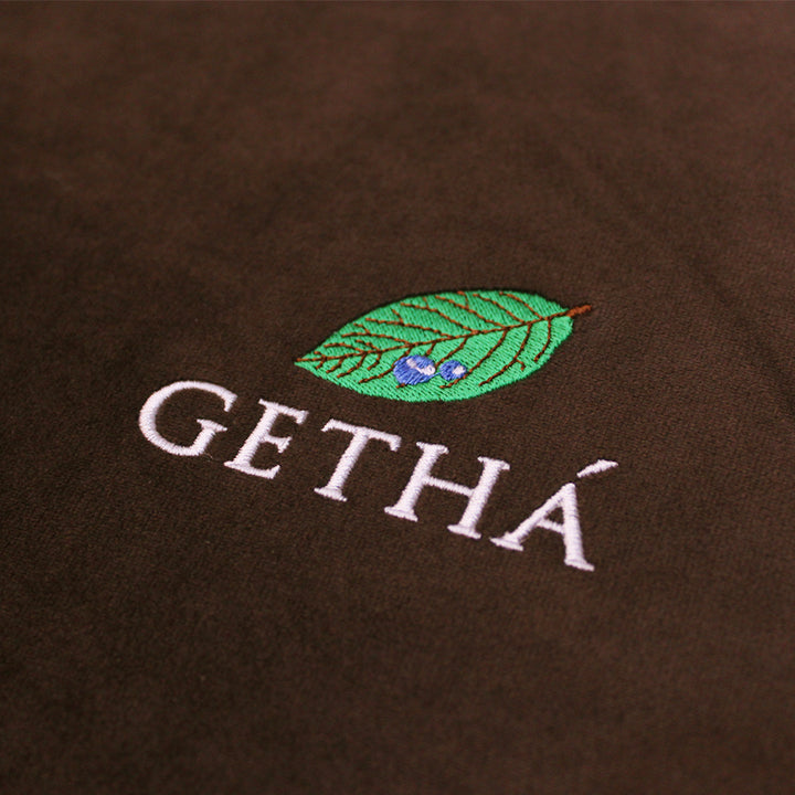 Getha Pouf with velvet fabric